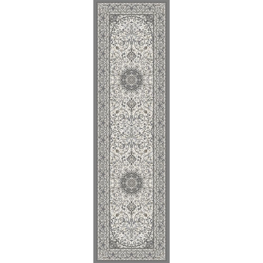 Dynamic Rugs 57119-6656 Ancient Garden 2.2 Ft. X 11 Ft. Finished Runner Rug in Cream/Grey